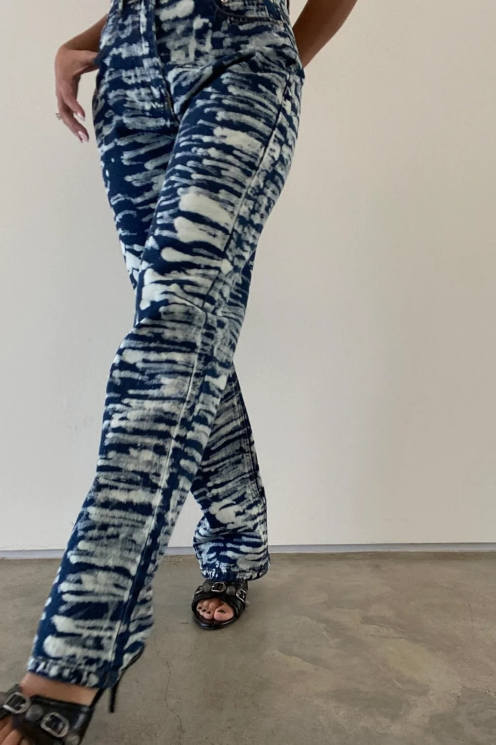 PRINTED ZEBRA DENIM