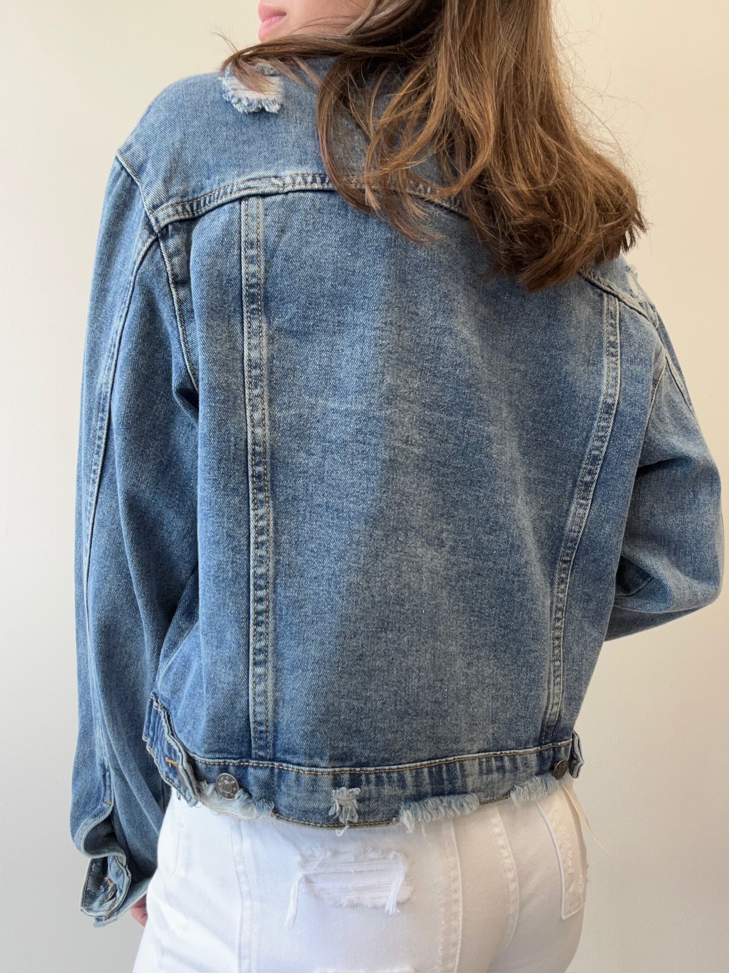 DISTRESSED DENIM JACKET