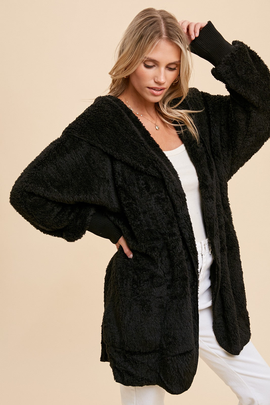 HOODED FUR JACKET
