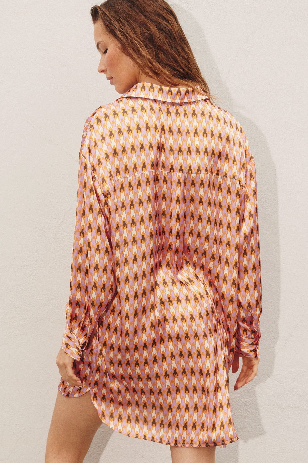 ROSEY SILK BUTTON DOWN DRESS
