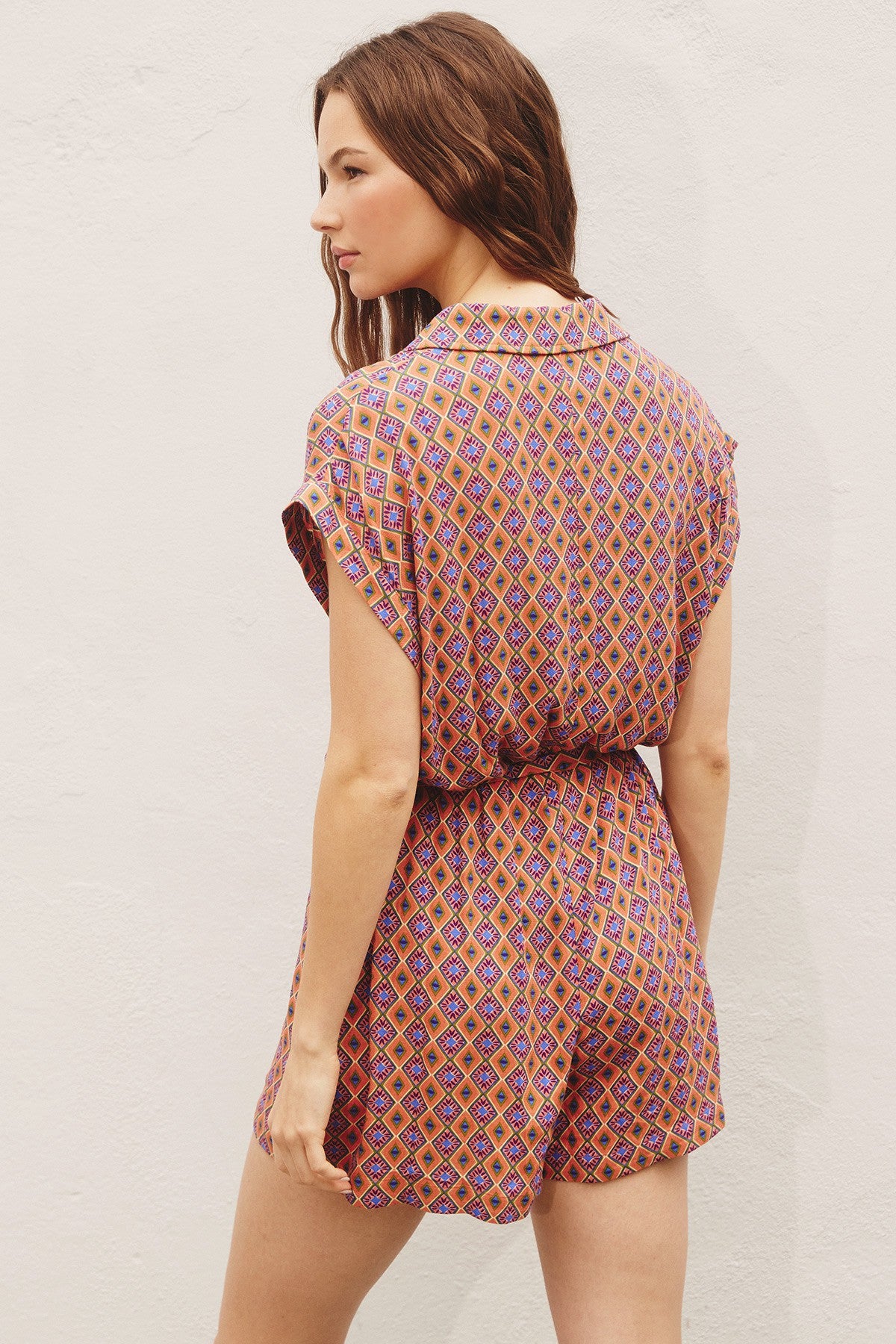SUN DAZE BUTTON UP ROMPER