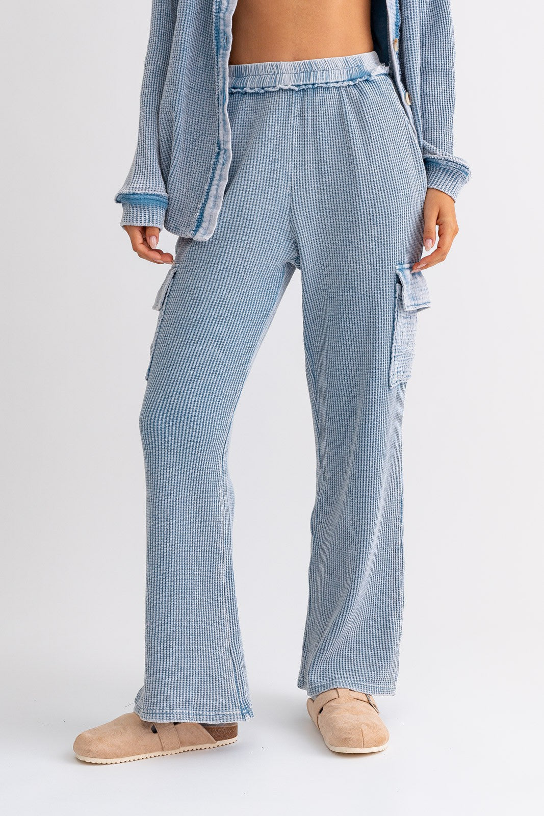 TERRY & GAUZE CARGO PANTS