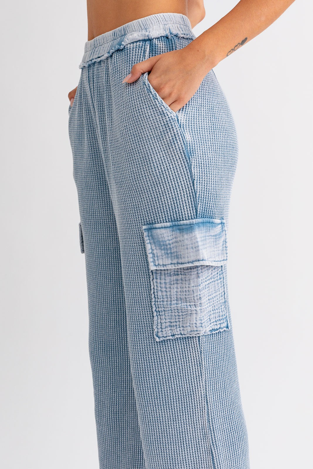 TERRY & GAUZE CARGO PANTS