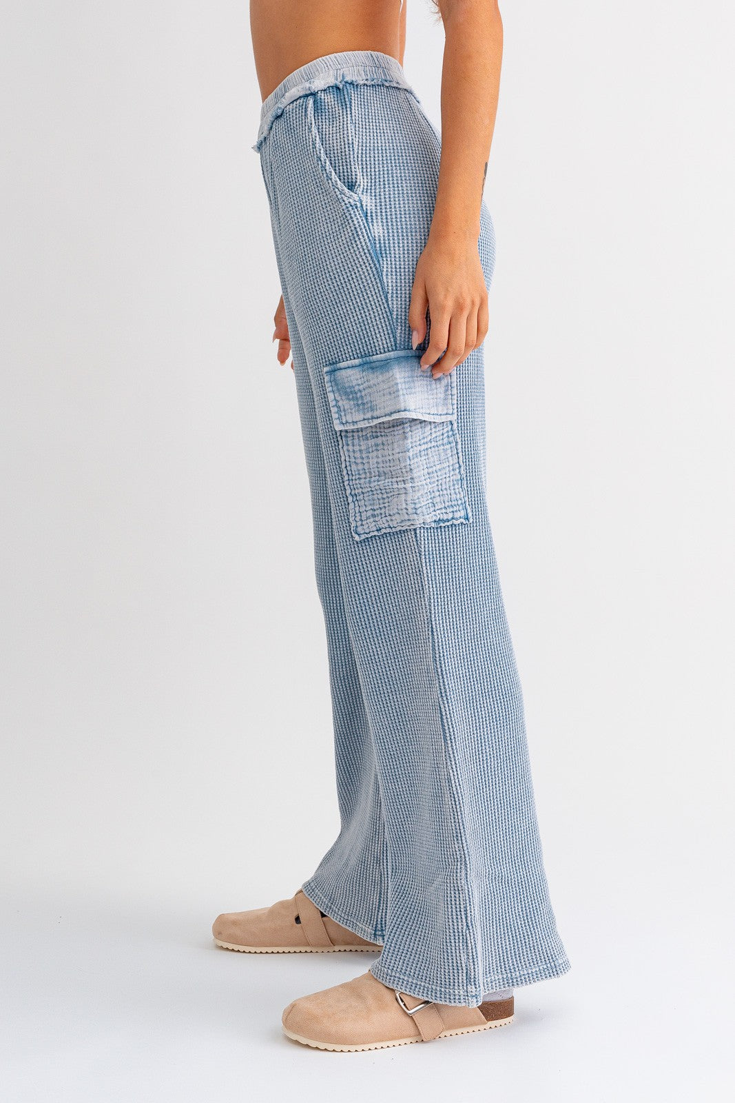 TERRY & GAUZE CARGO PANTS