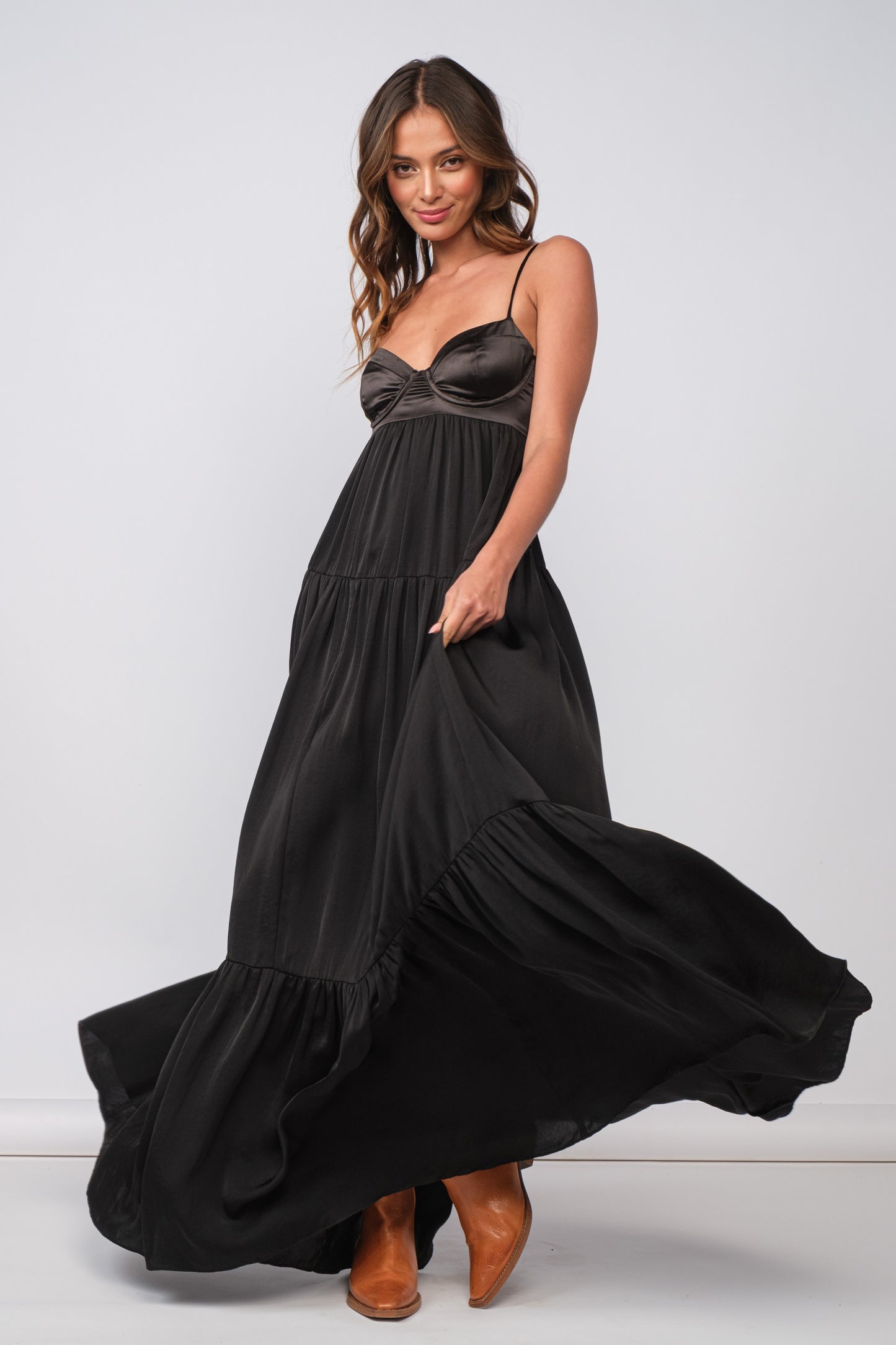 CHIC SILK MAXI DRESS