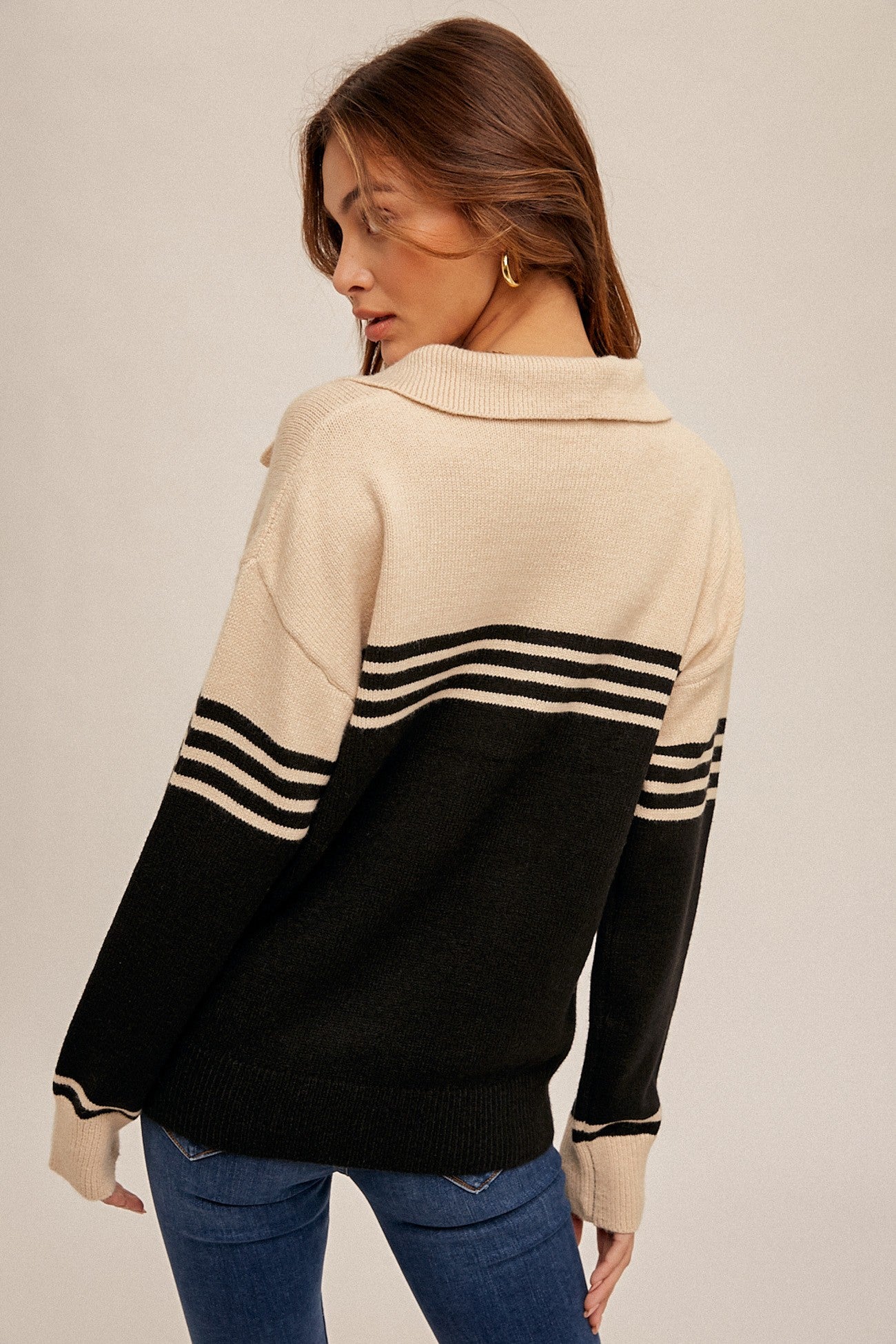 NAUTICAL COLLARED SWEATER