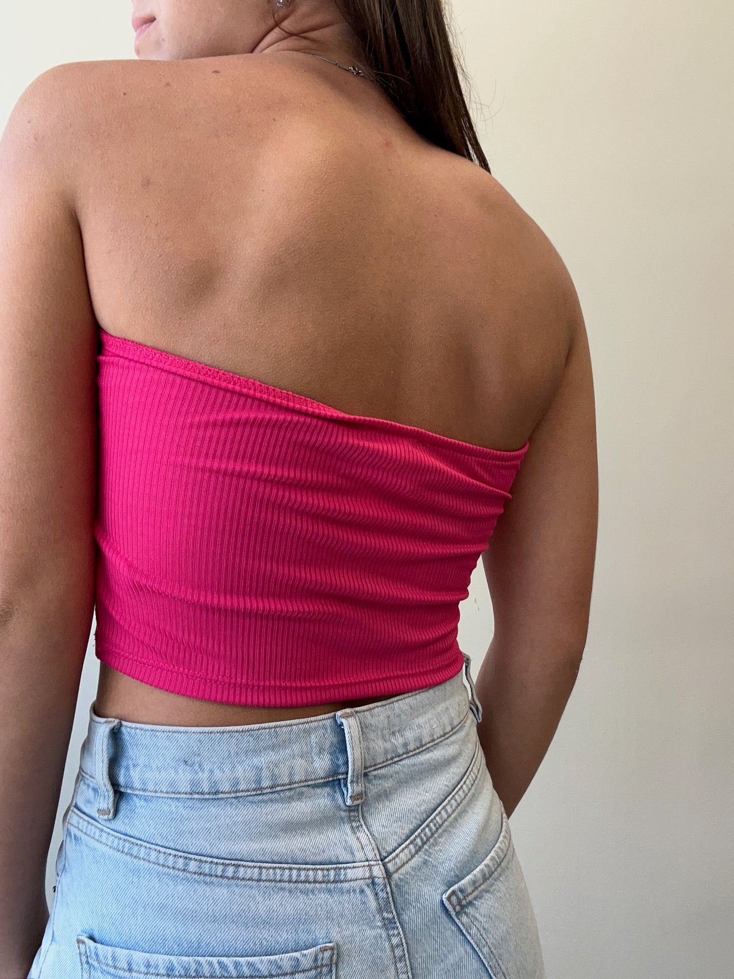 TUBE FRONT TIE CROP TOP