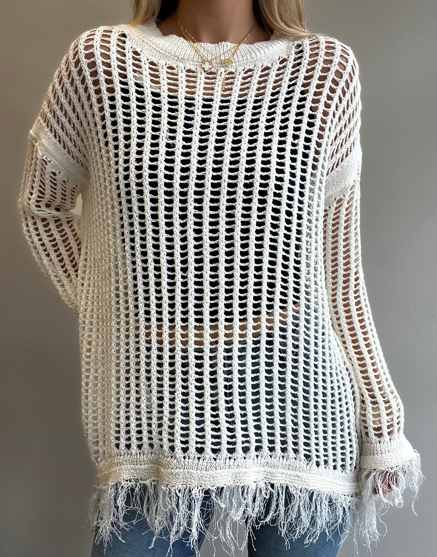 FRINGE DETAIL COVER UP