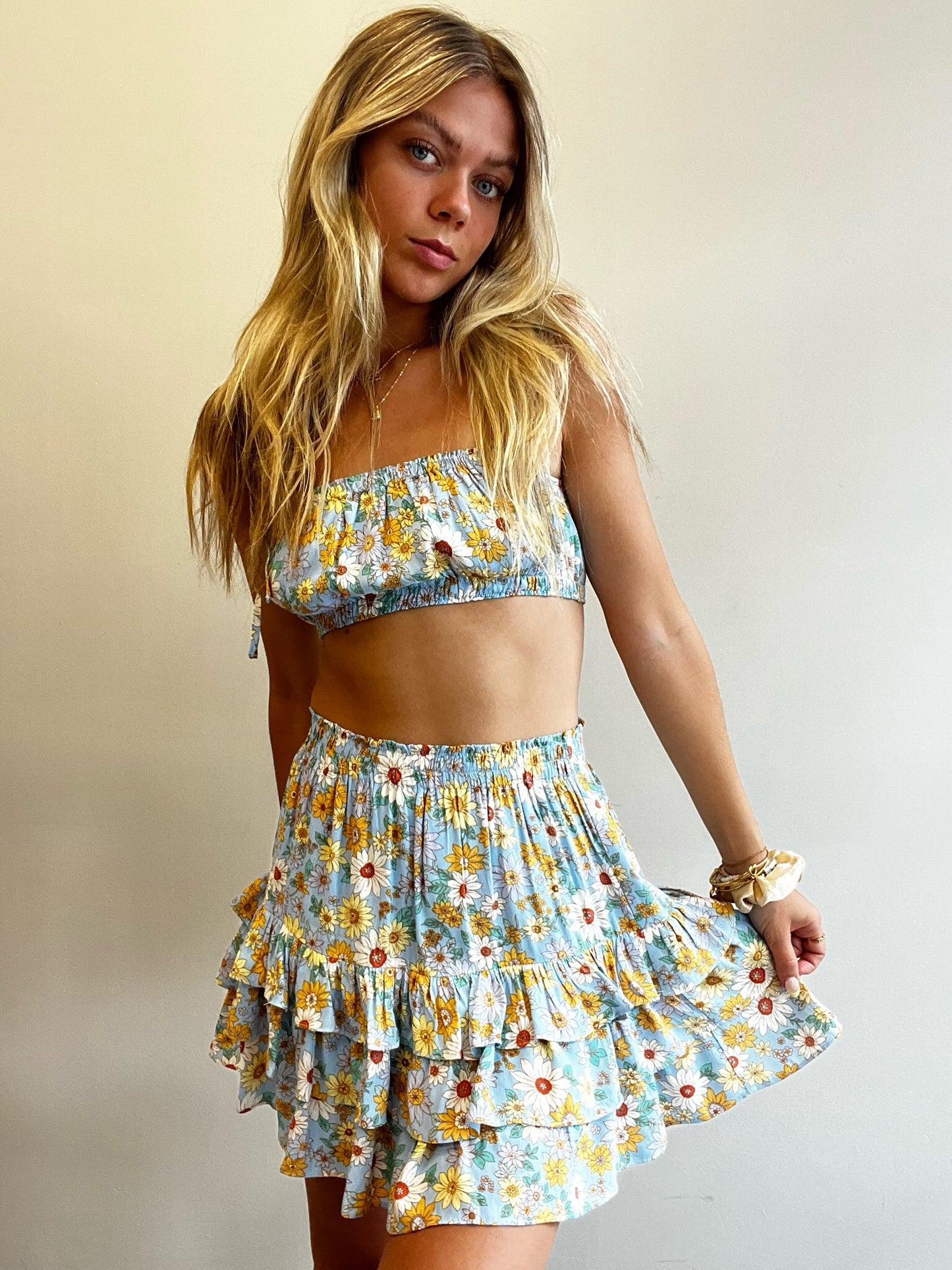 SKYE RUFFLE MINI SKIRT