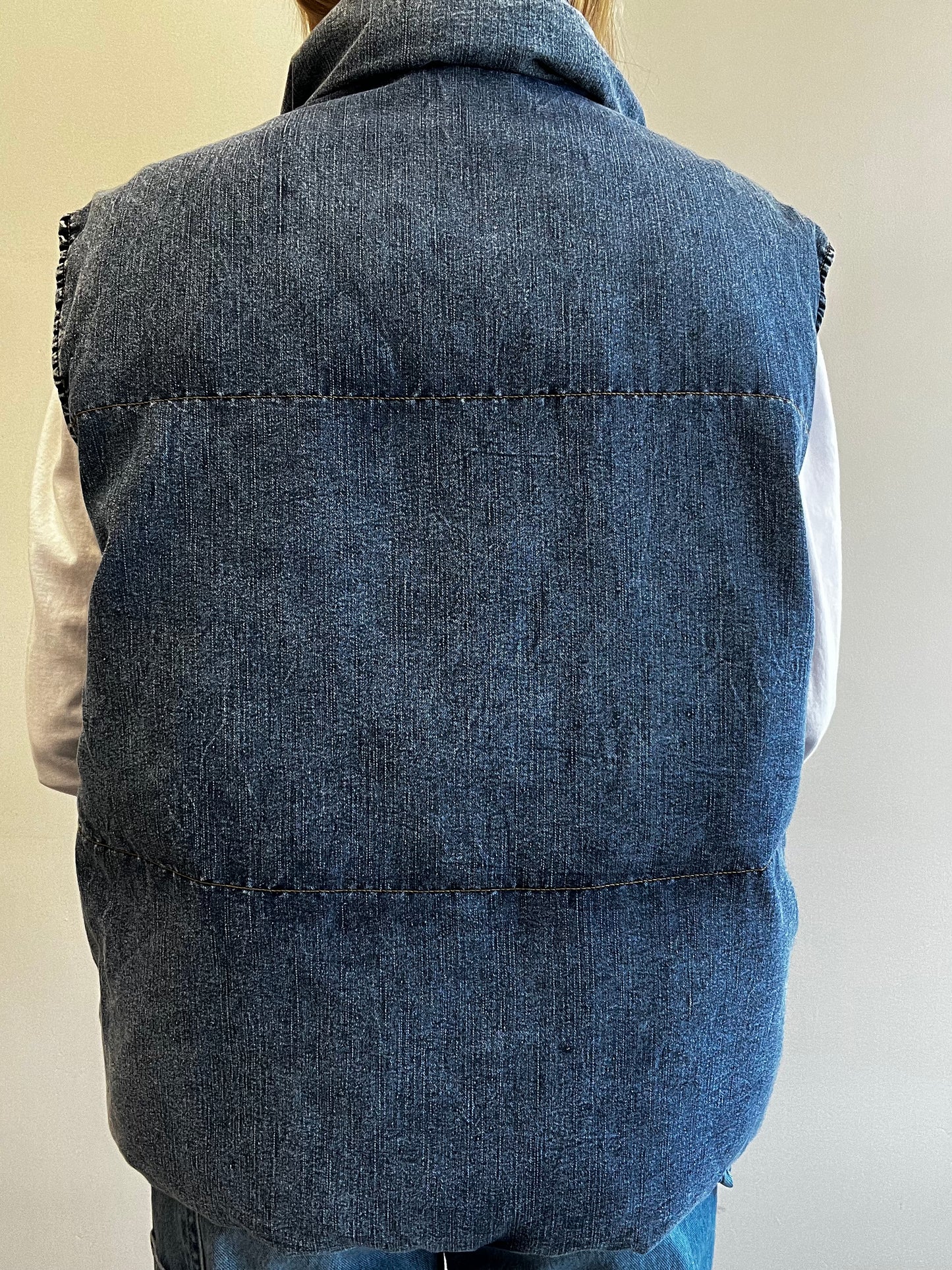DENIM PUFFER VEST