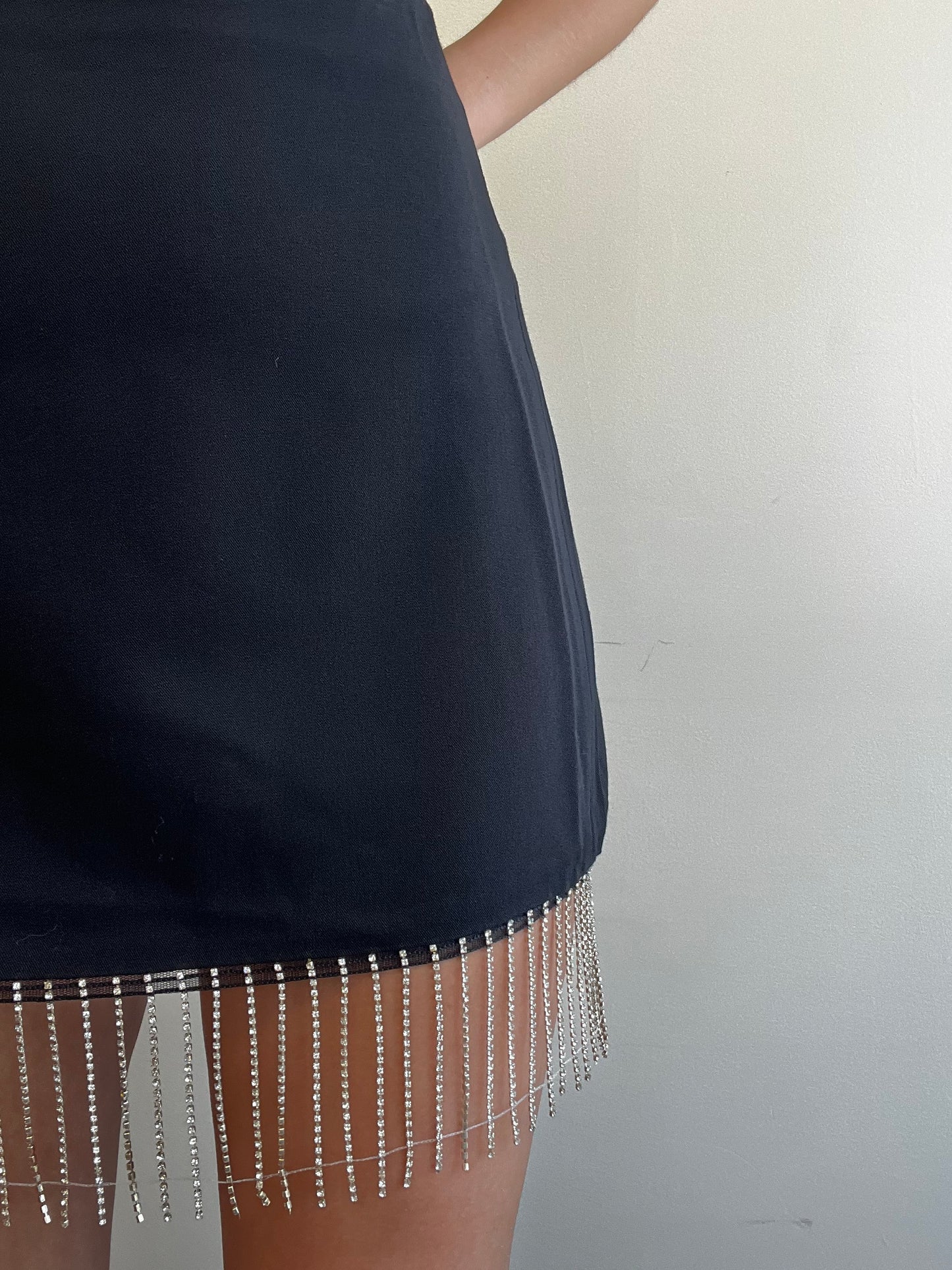 CAM SKIRT WITH RHINESTONES