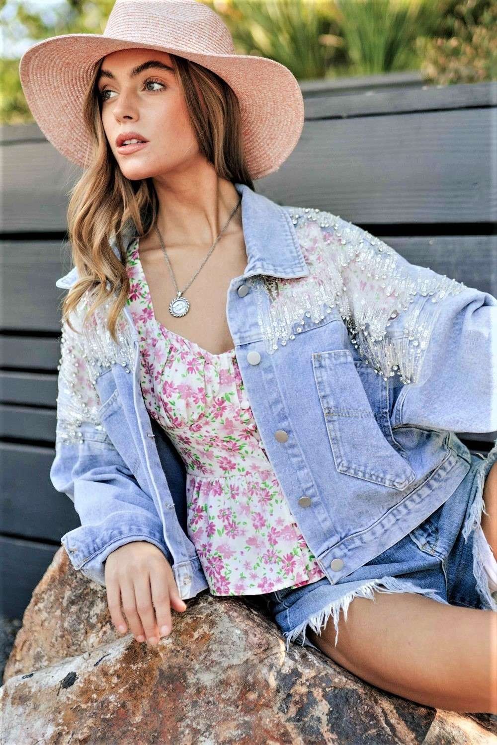 RHINESTONE DENIM JACKET