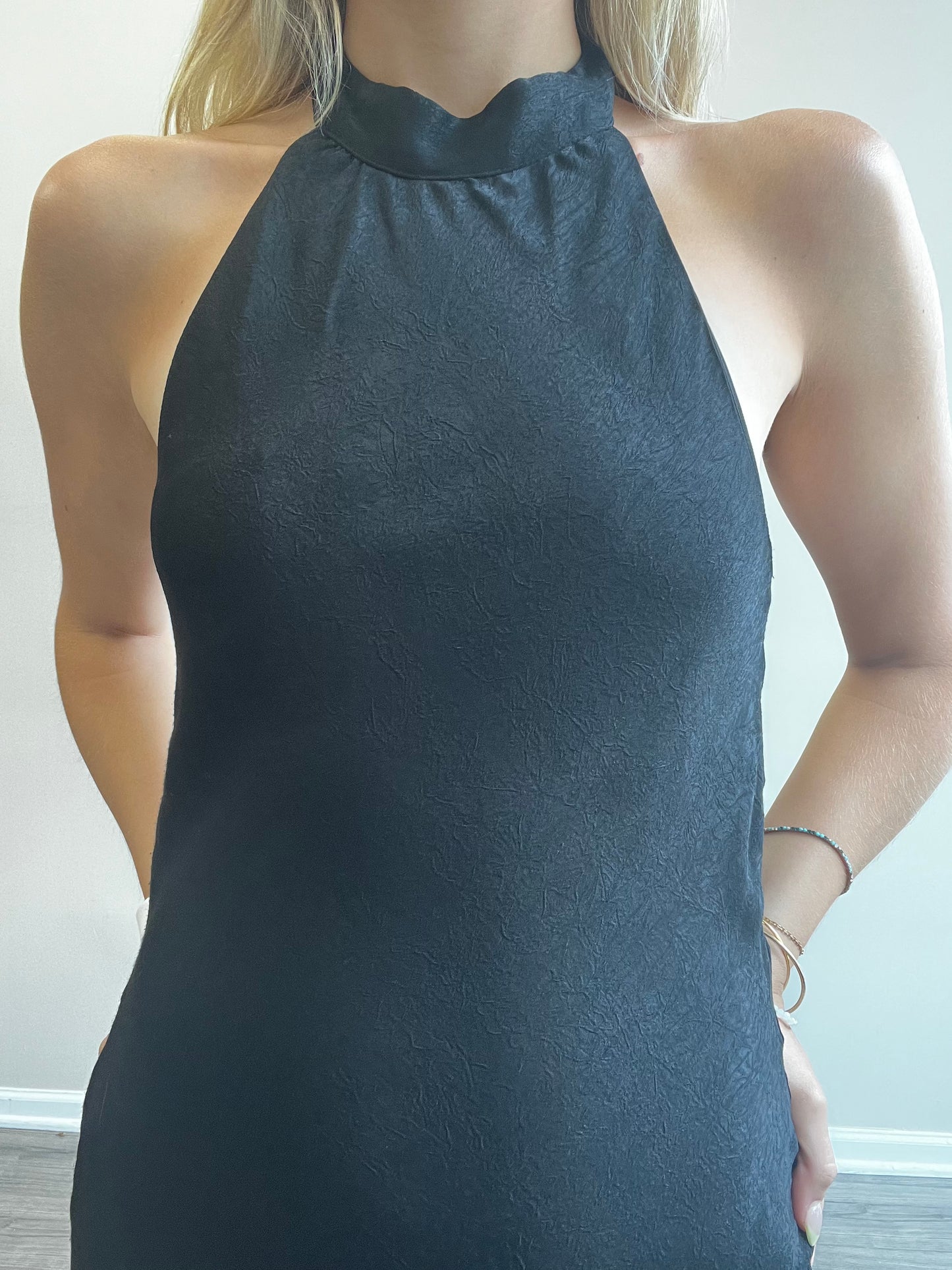 APHRODITE HALTER MIDI DRESS
