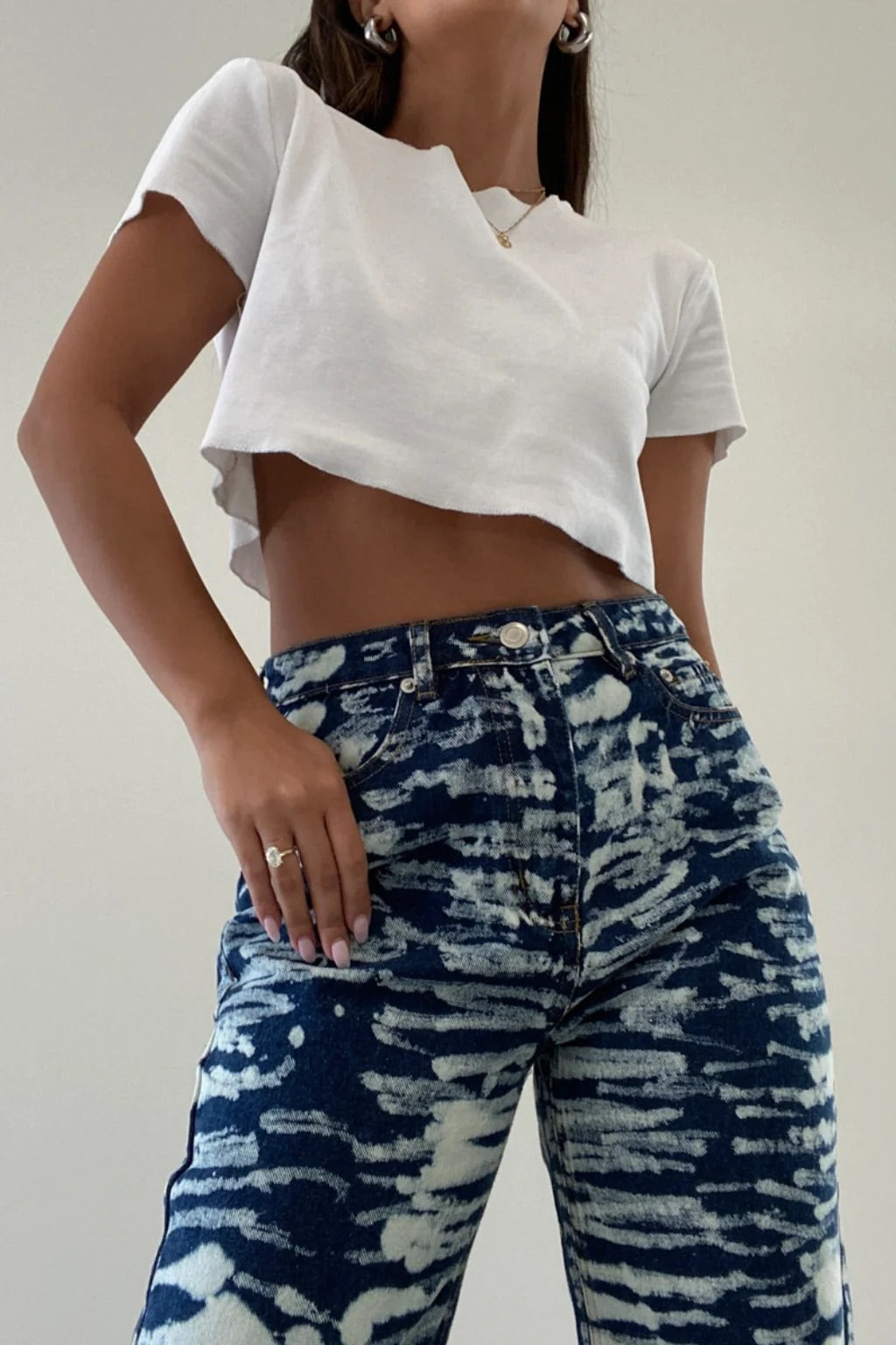 PRINTED ZEBRA DENIM