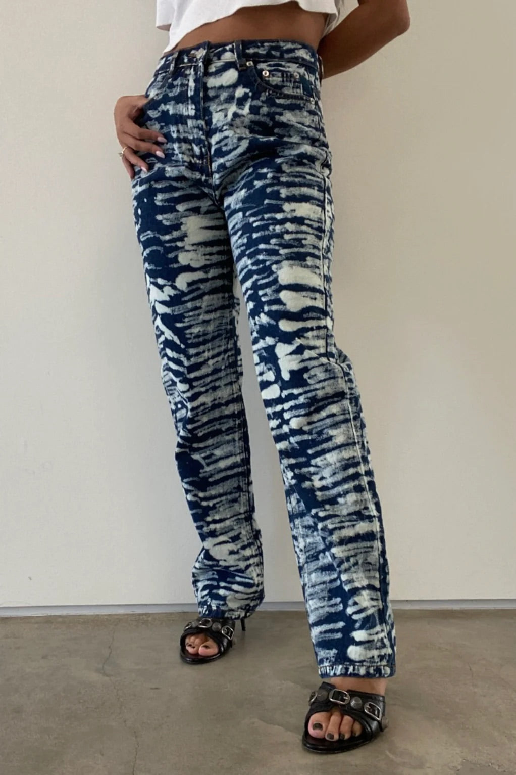 PRINTED ZEBRA DENIM