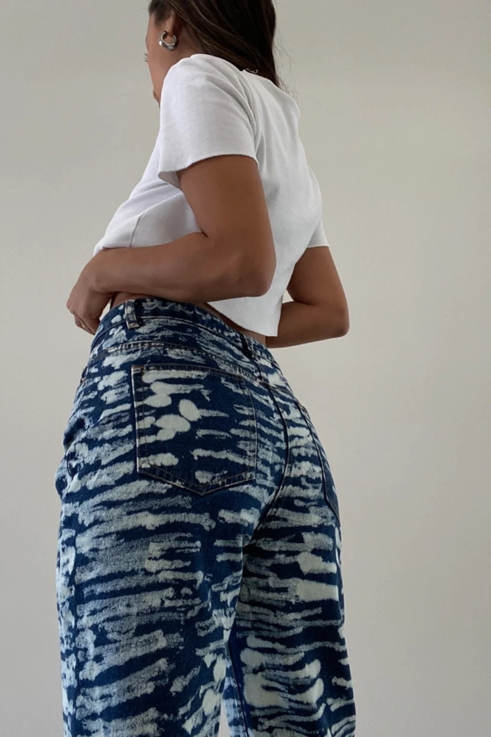 PRINTED ZEBRA DENIM
