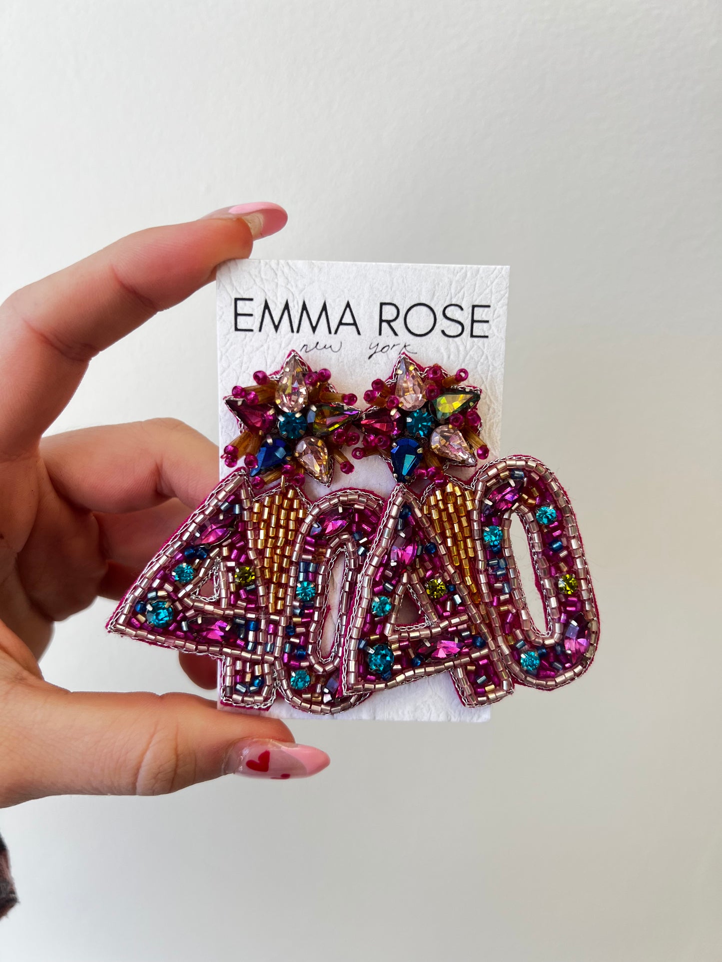 '40' BEADED EARRINGS