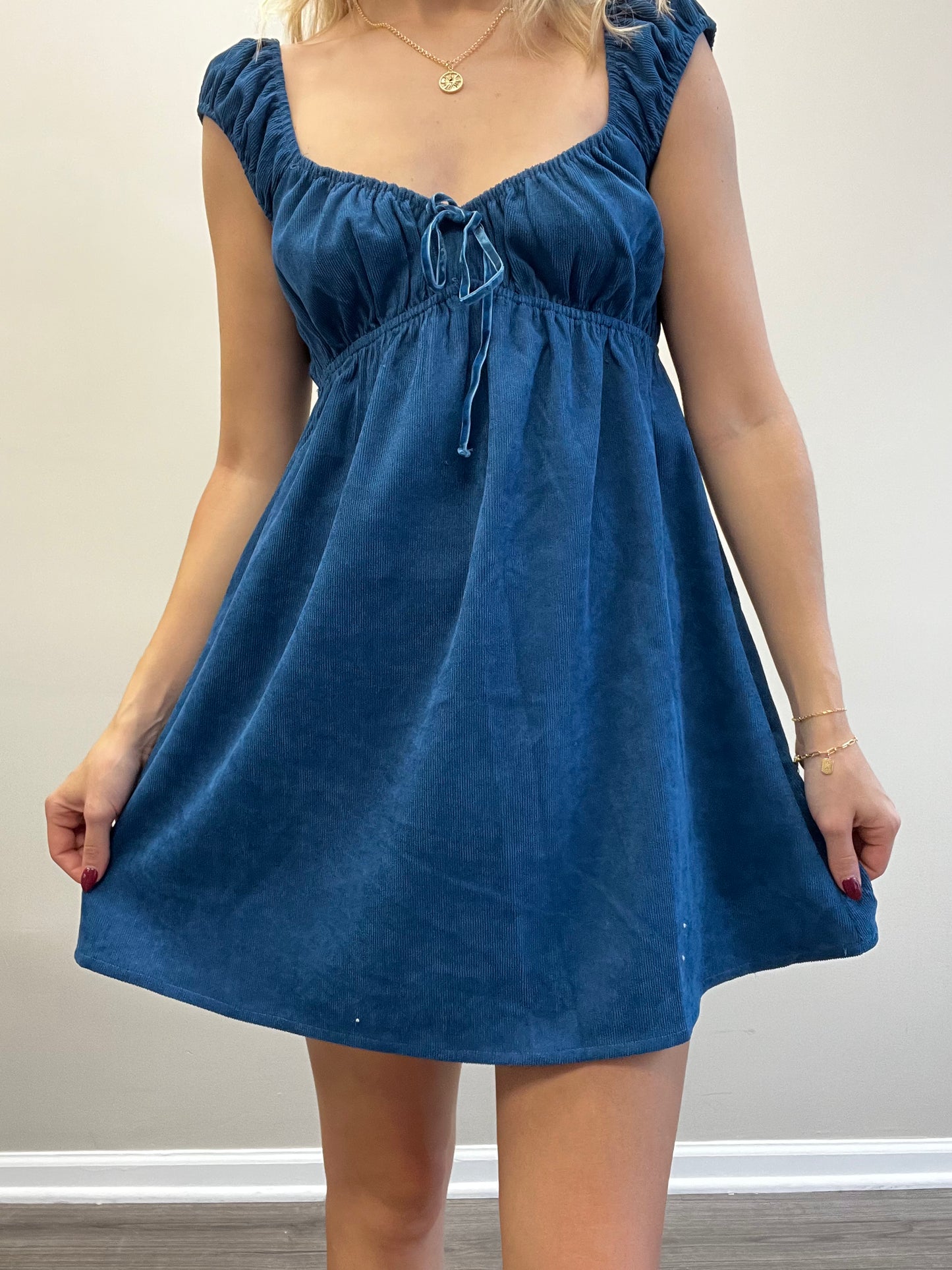 CORDUROY BABYDOLL DRESS