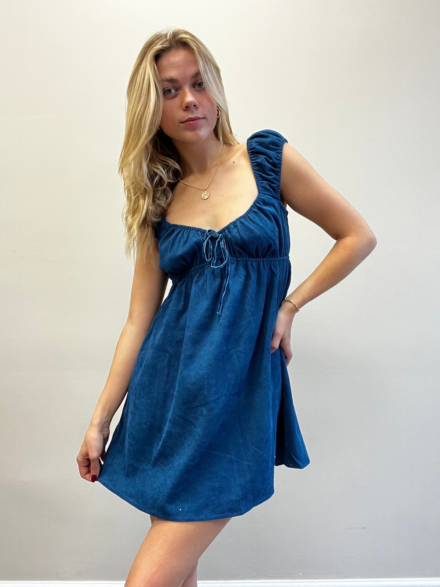 CORDUROY BABYDOLL DRESS
