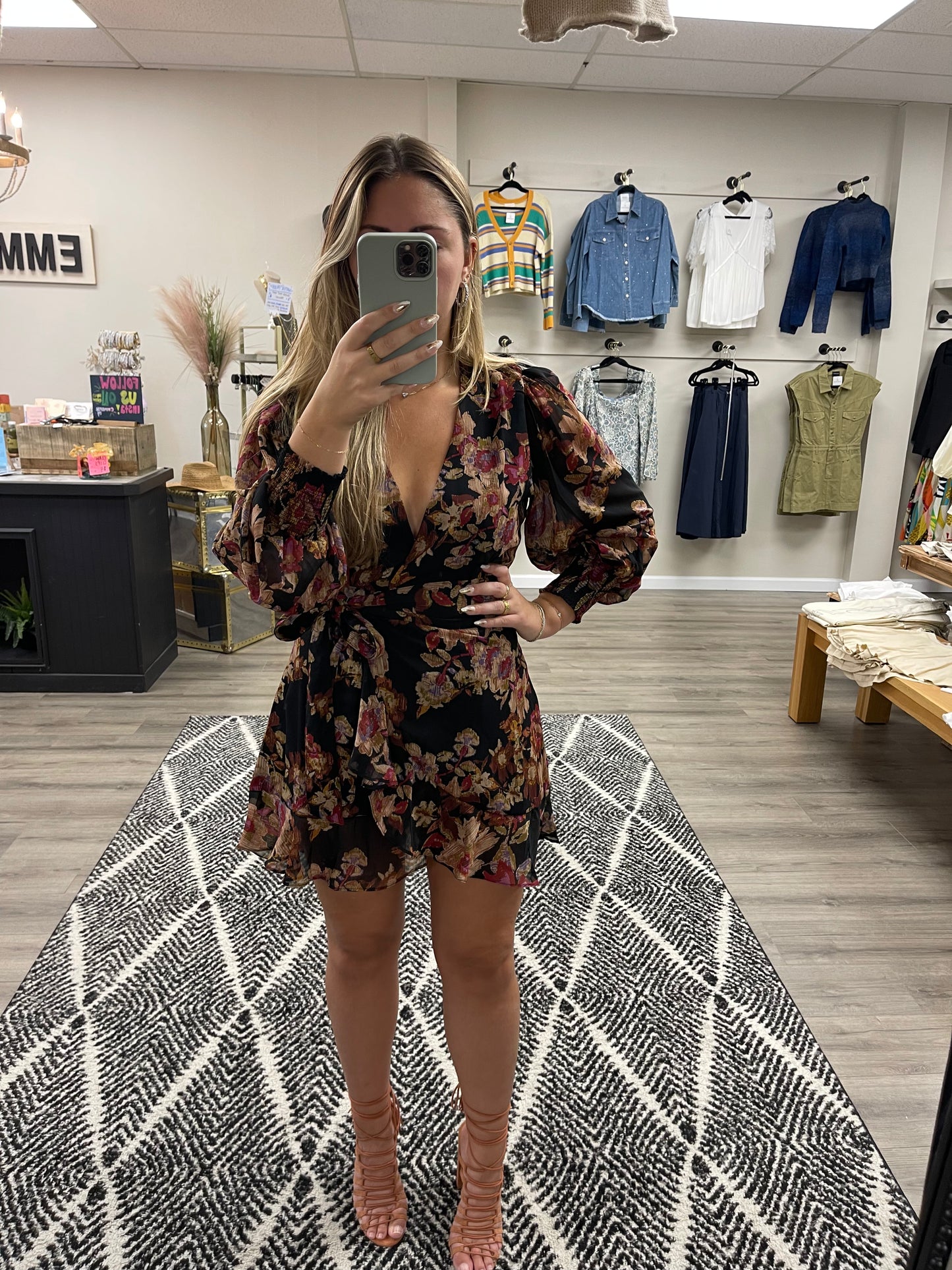 NIGHTFALL MINI WRAP DRESS