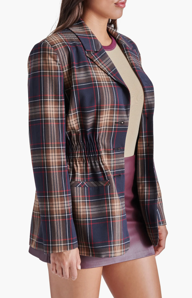 FRIDA PLAID BLAZER JACKET