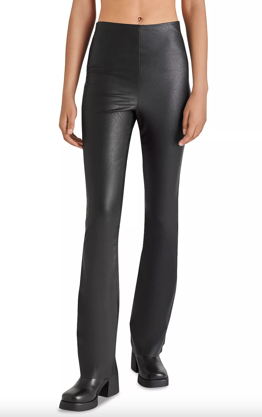CITRINE FAUX LEATHER PANTS