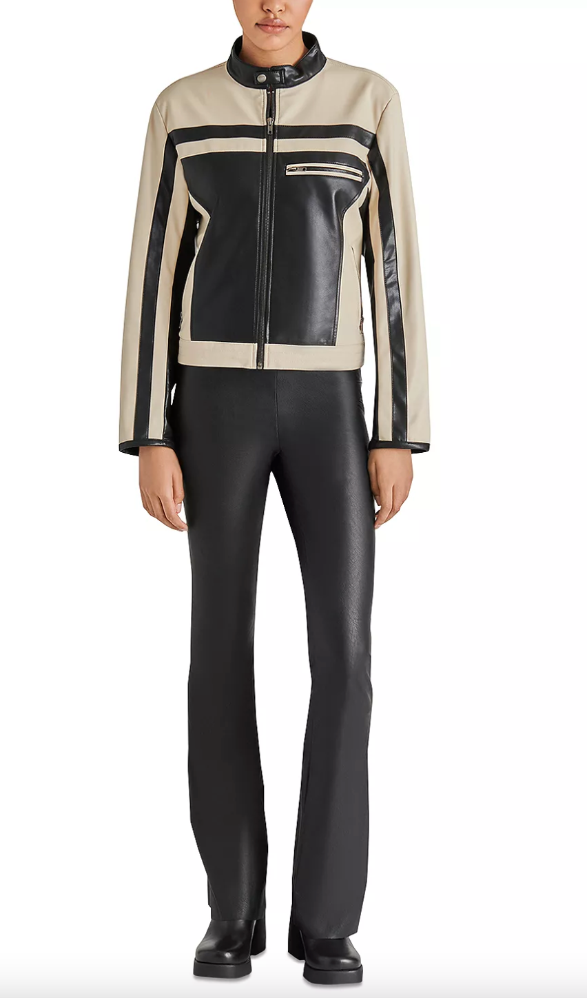 CITRINE FAUX LEATHER PANTS