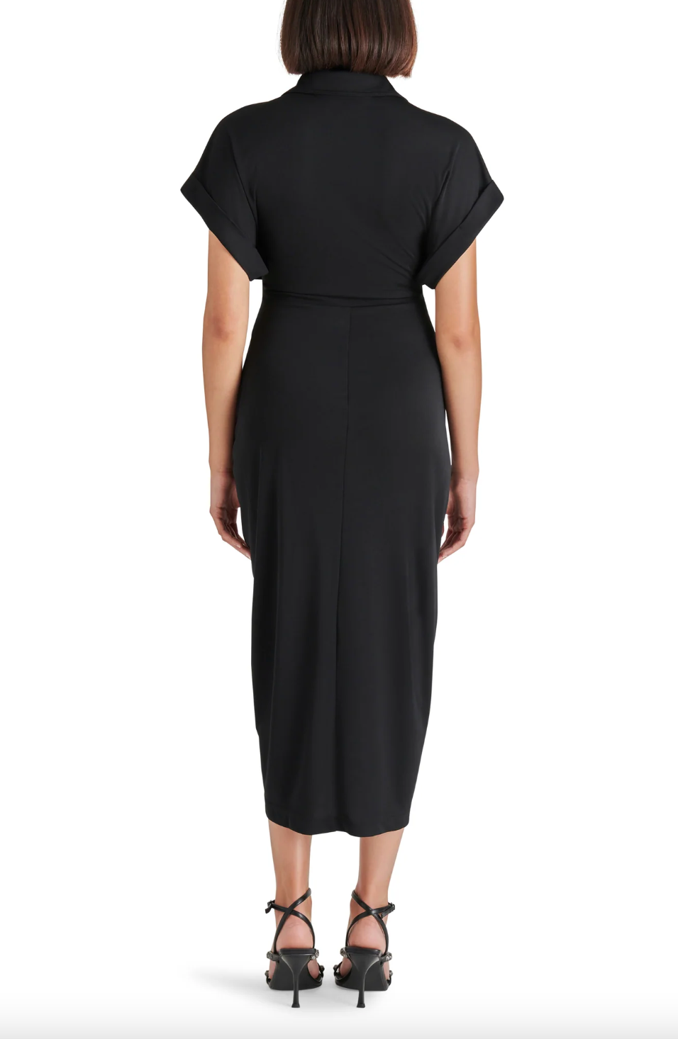 TORI KNIT TIE WAIST MIDI DRESS