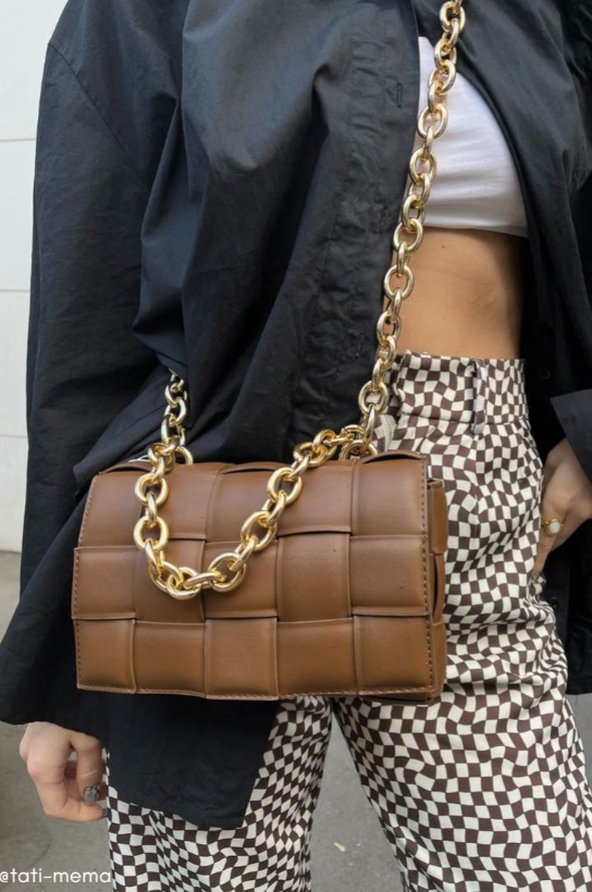 ANYA VEGAN LEATHER SHOULDER BAG