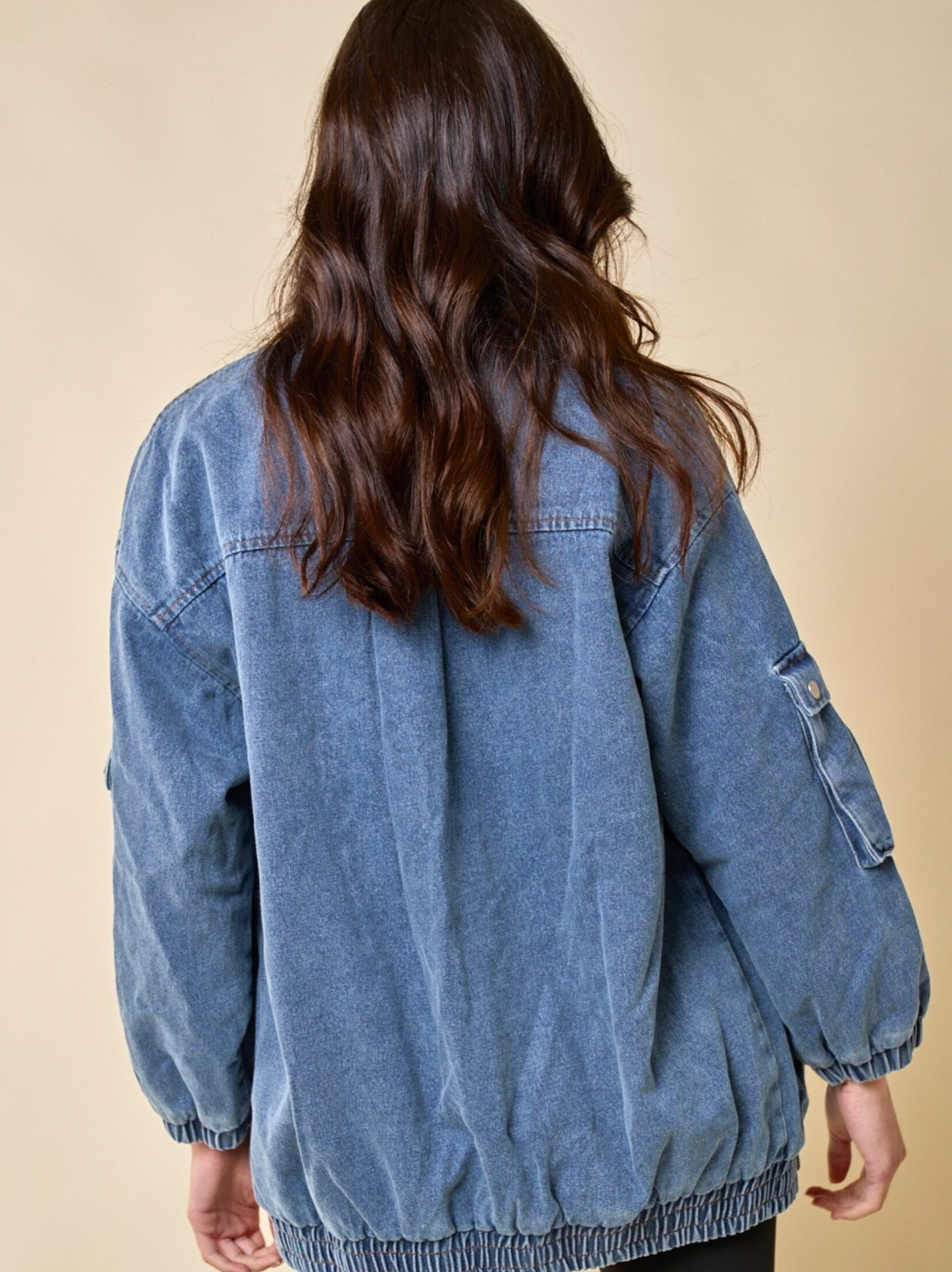 CARGO DENIM OVERSIZED JACKET
