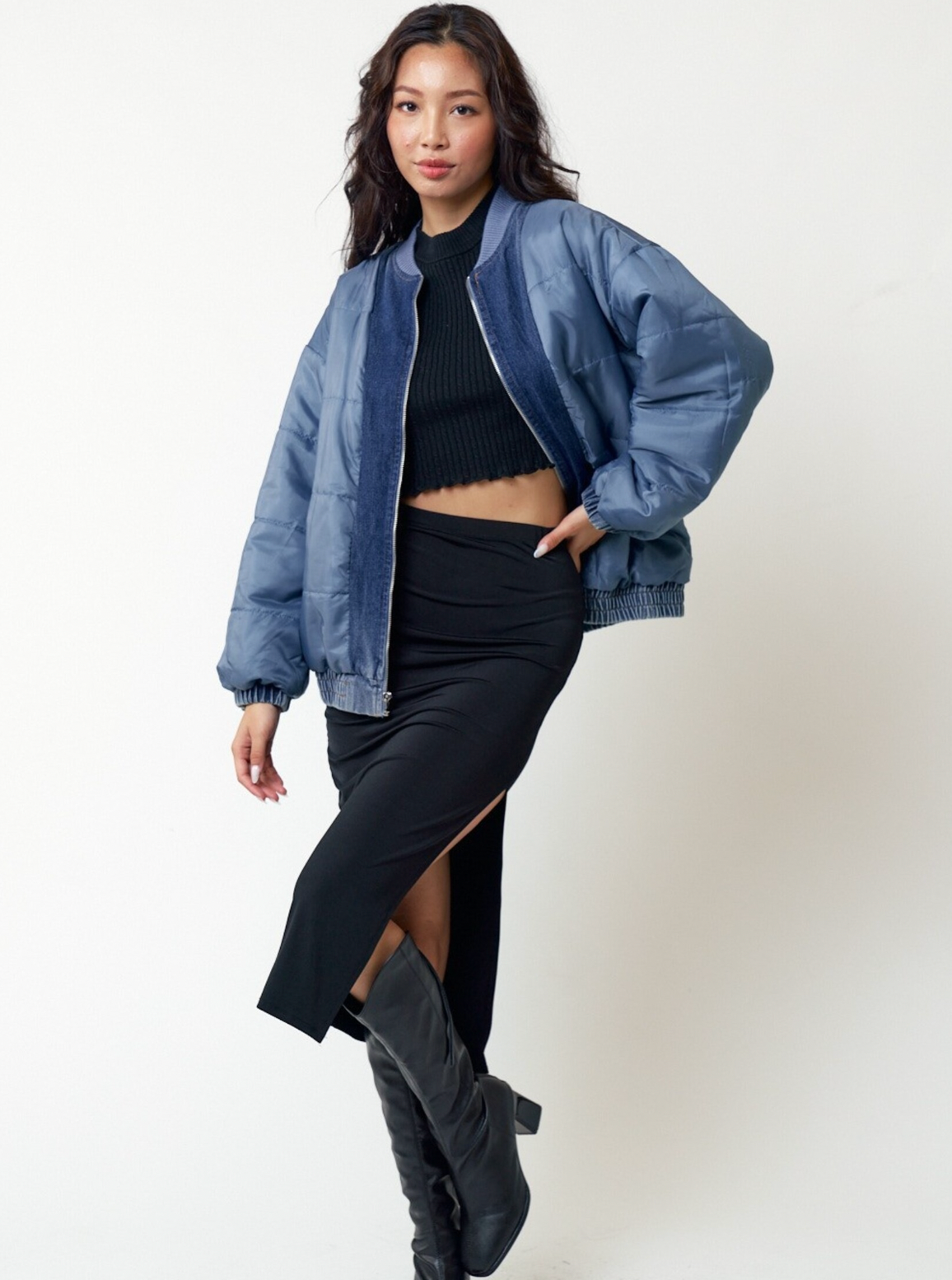 CARGO DENIM OVERSIZED JACKET