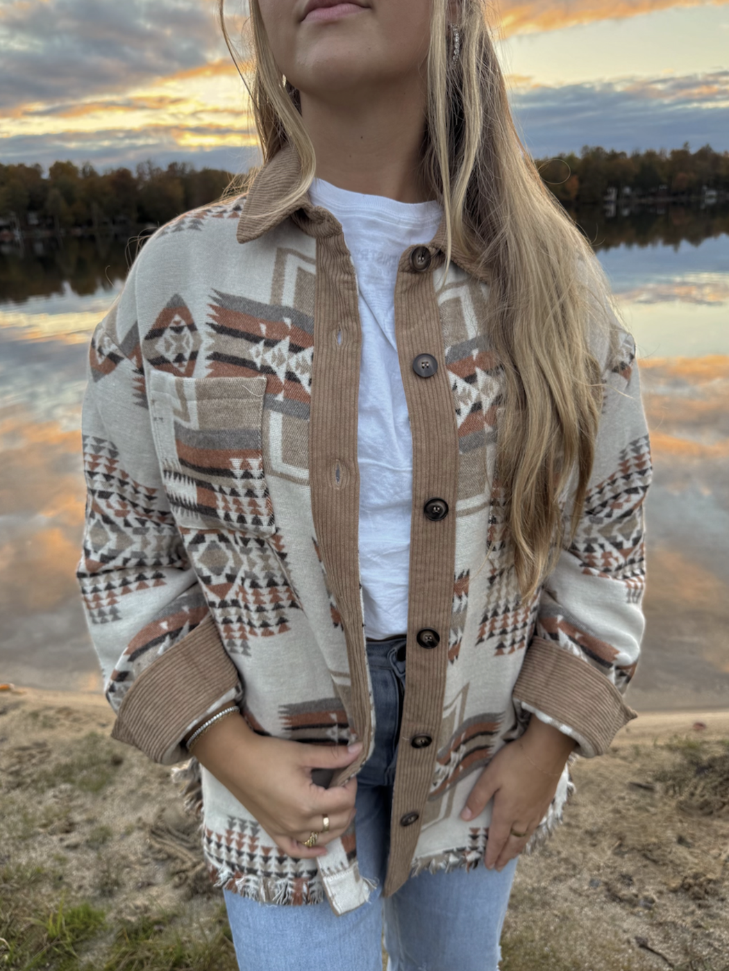 AZTEC PRINT SHACKET
