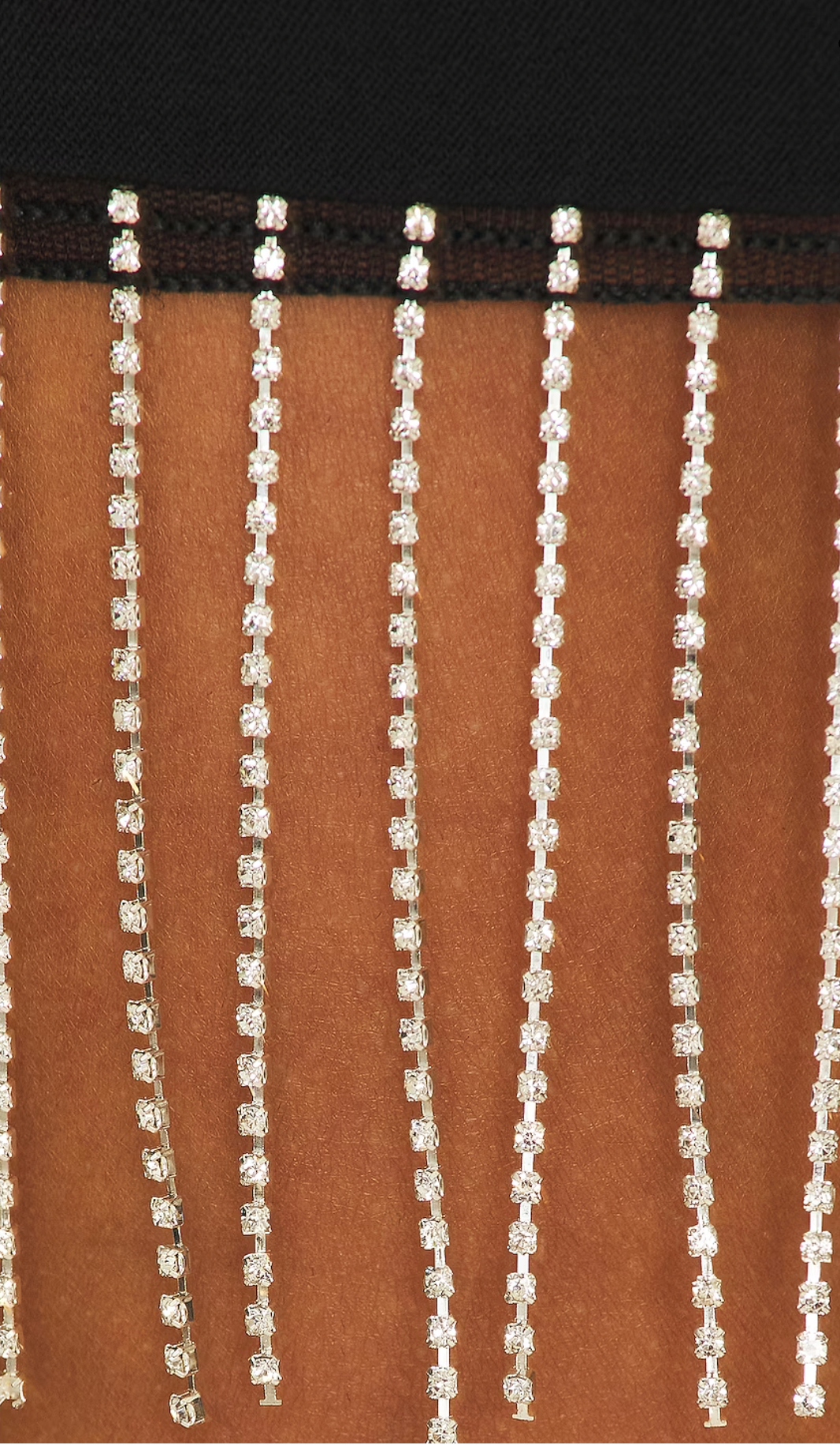 CAM SKIRT WITH RHINESTONES