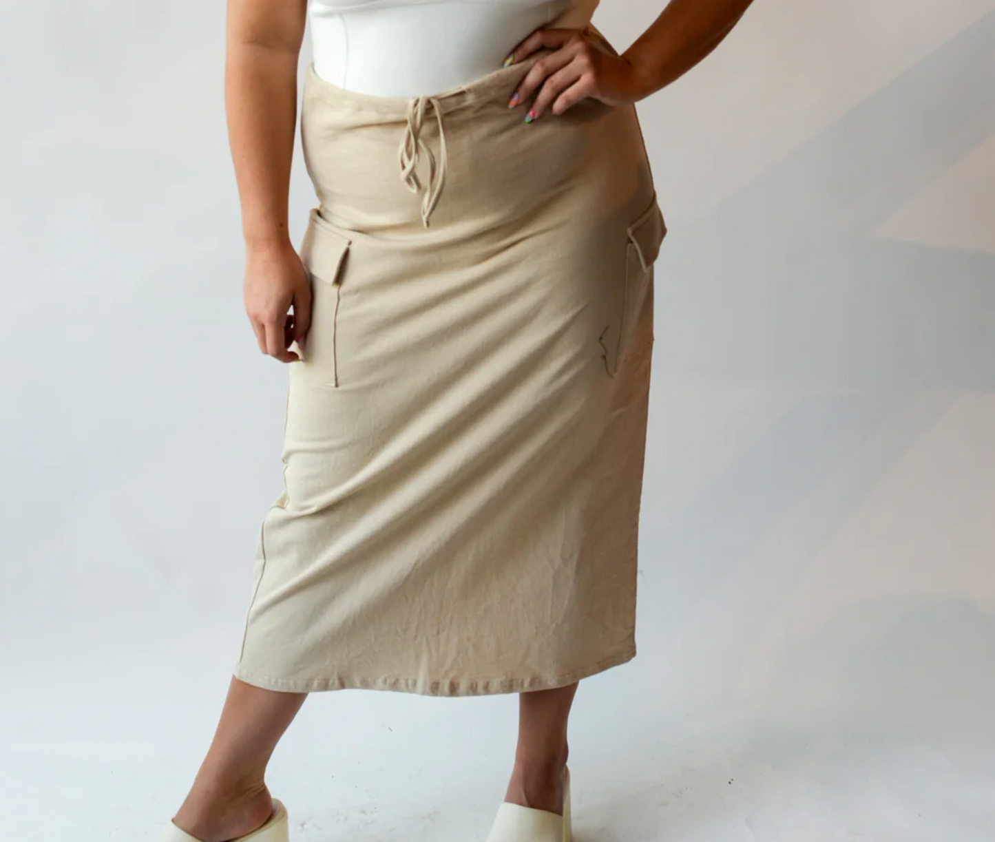 KNIT CARGO MAXI SKIRT