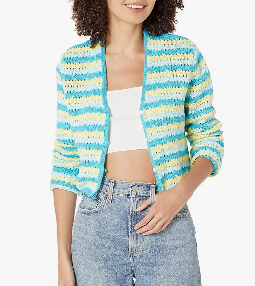CROP CROCHET CARDIGAN