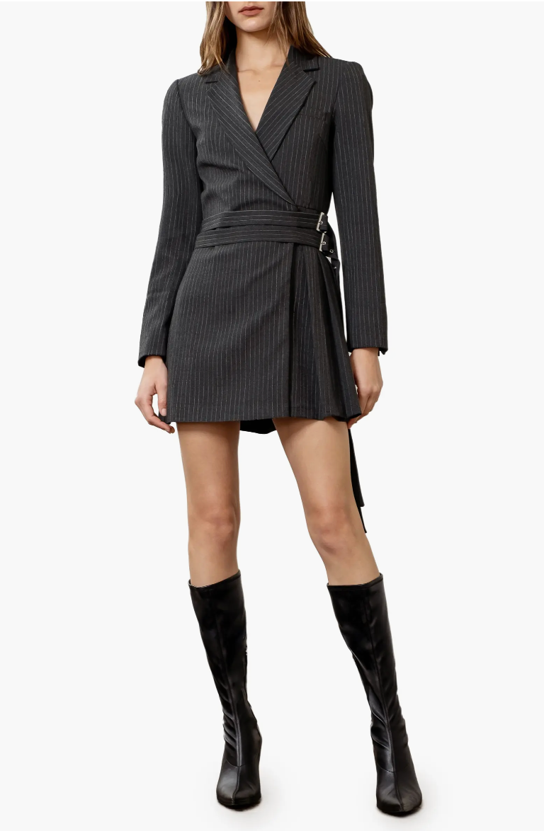 HERRINGBONE BLAZER DRESS