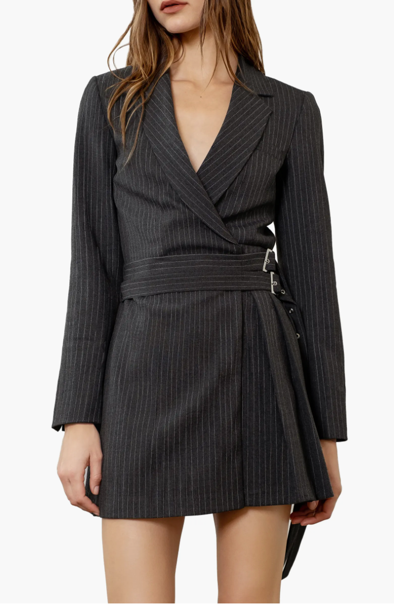 HERRINGBONE BLAZER DRESS