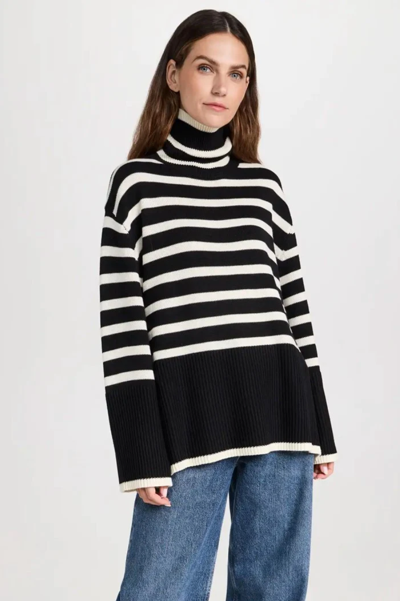 STRIPE TURTLE NECK