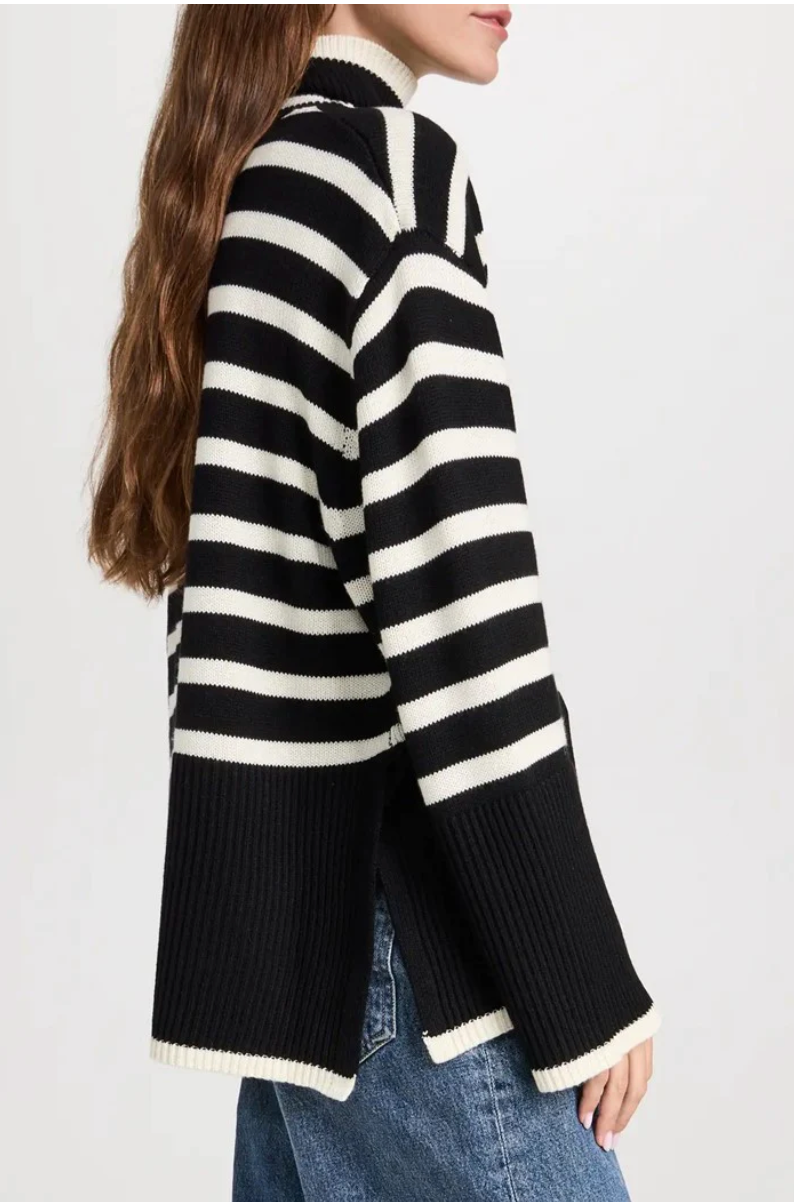 STRIPE TURTLE NECK