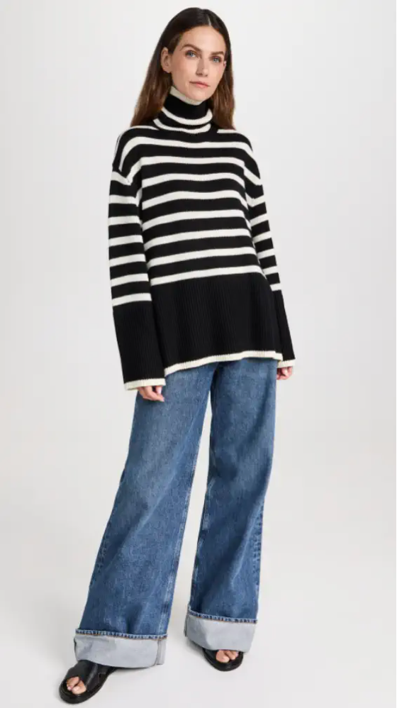 STRIPE TURTLE NECK