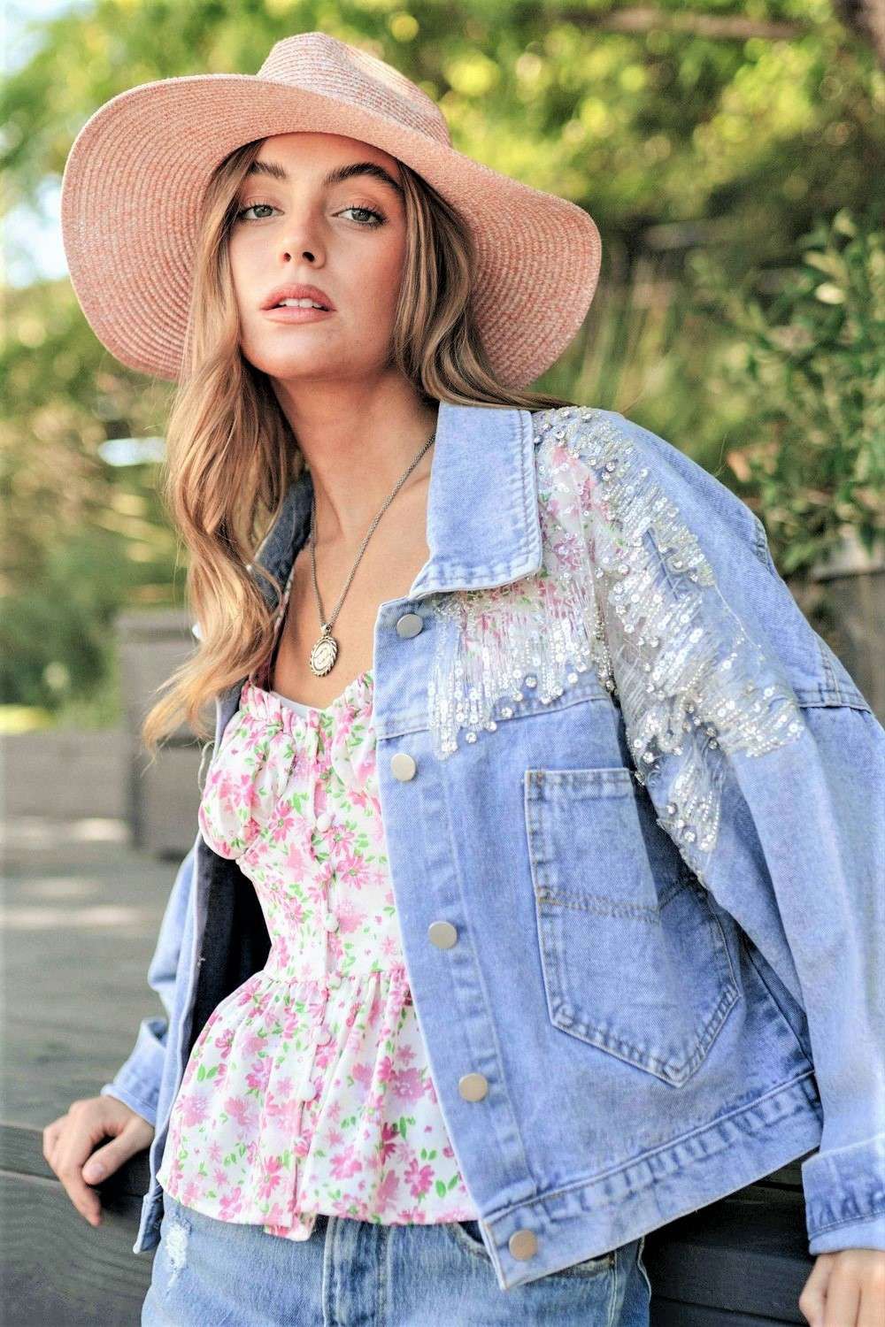 RHINESTONE DENIM JACKET