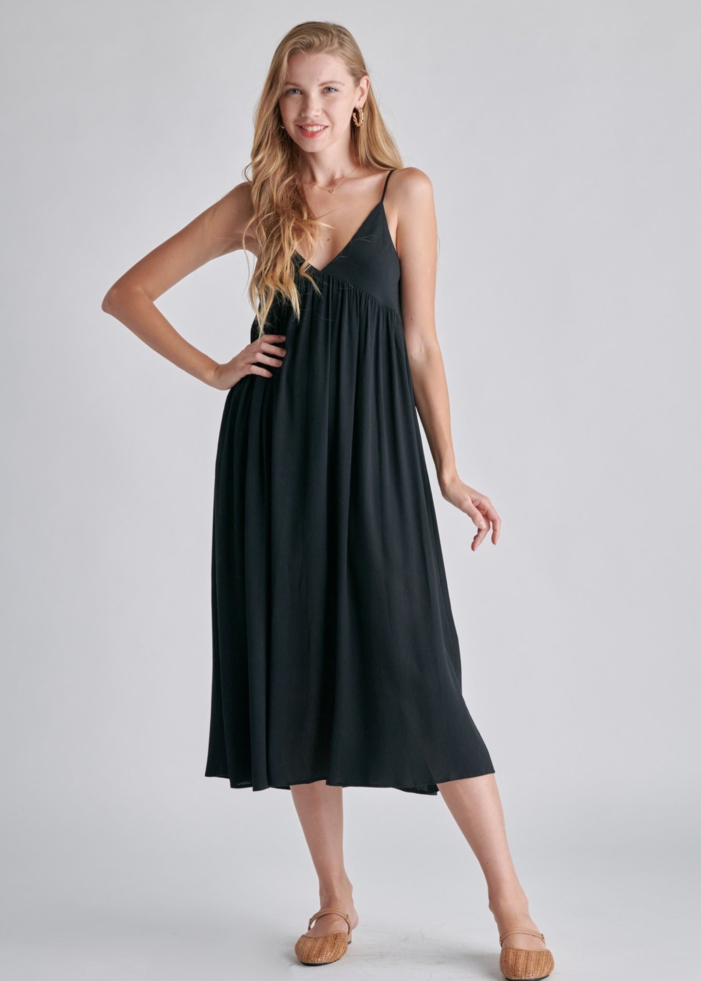 ANGIE MIDI BABYDOLL DRESS