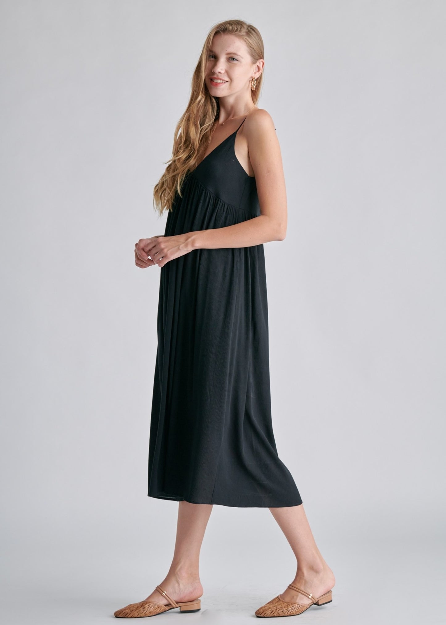 ANGIE MIDI BABYDOLL DRESS