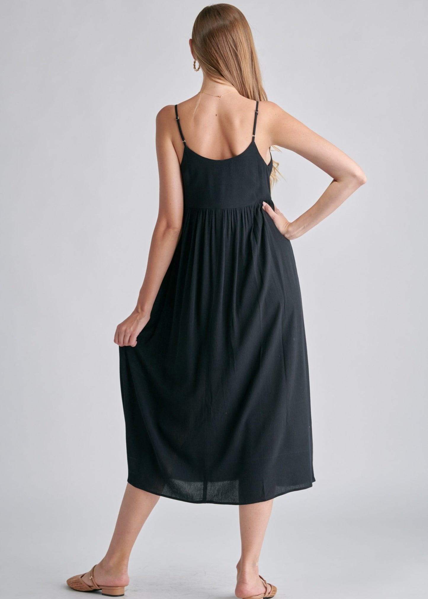ANGIE MIDI BABYDOLL DRESS