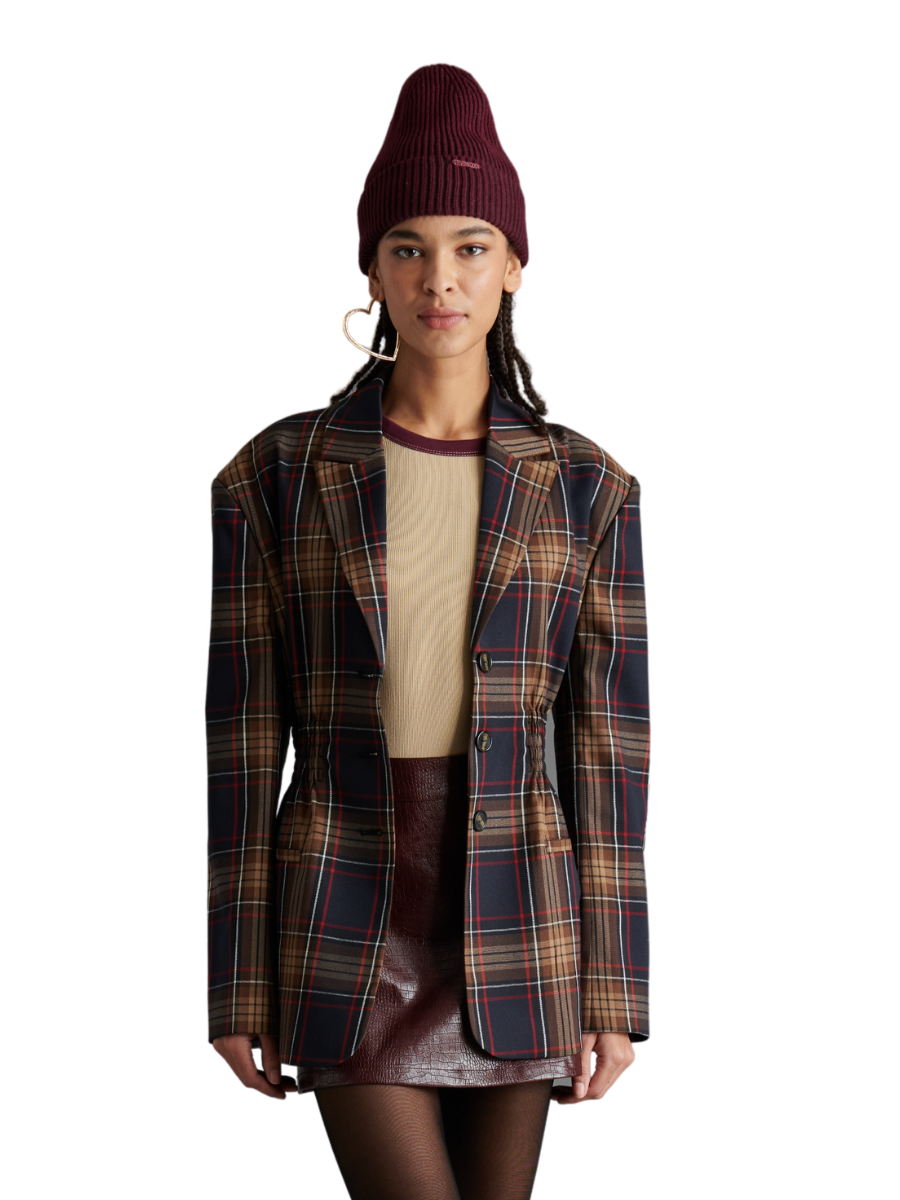 FRIDA PLAID BLAZER JACKET