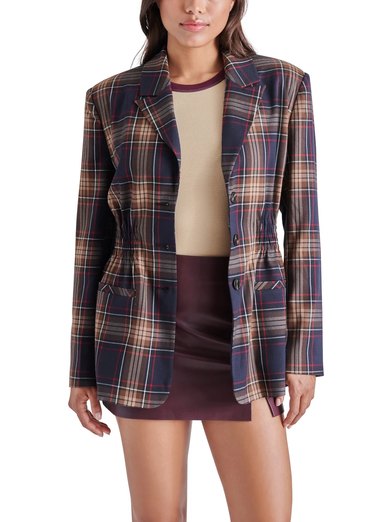 FRIDA PLAID BLAZER JACKET