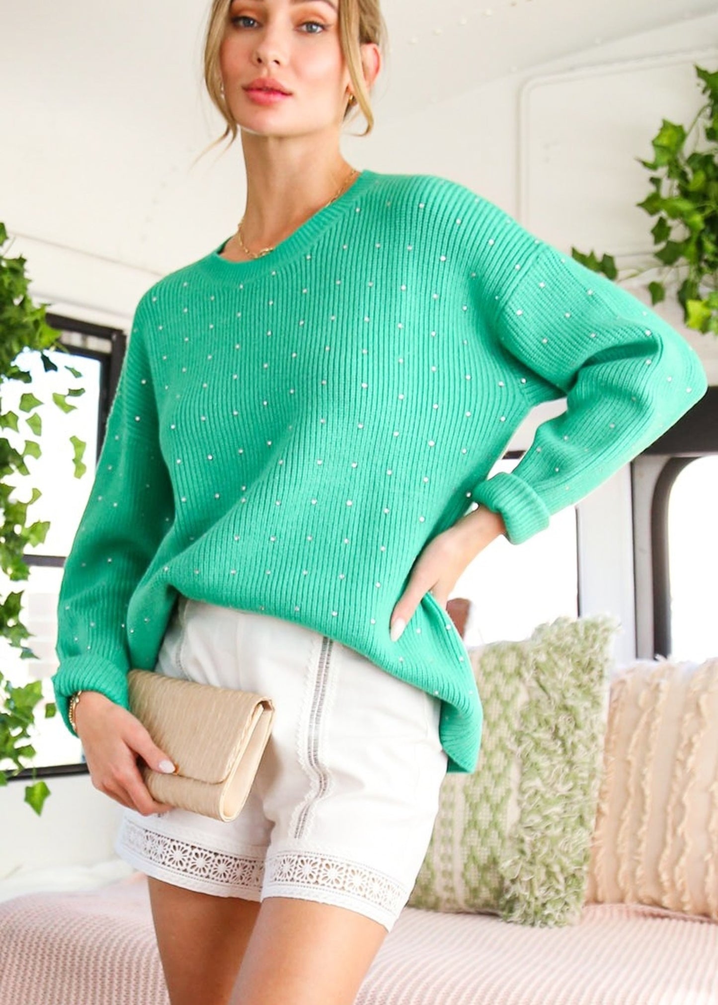 RHINESTONE SWEATER