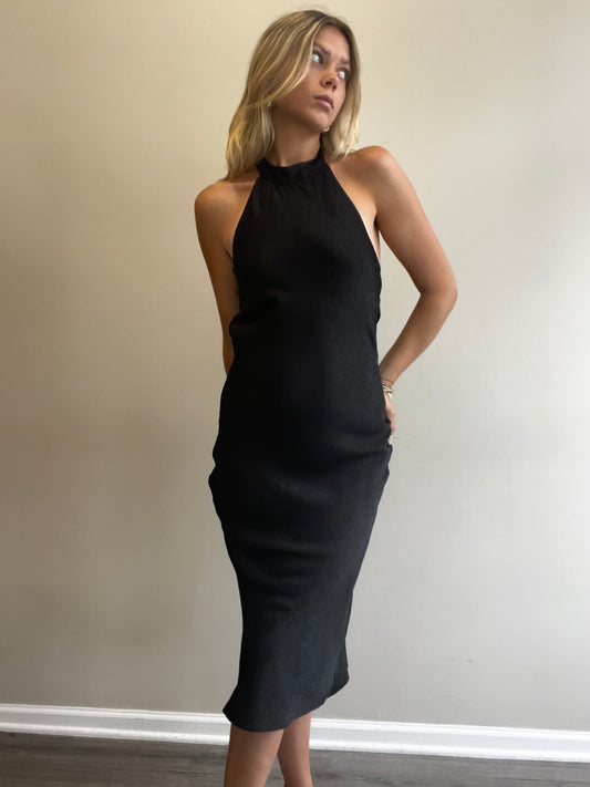 APHRODITE HALTER MIDI DRESS