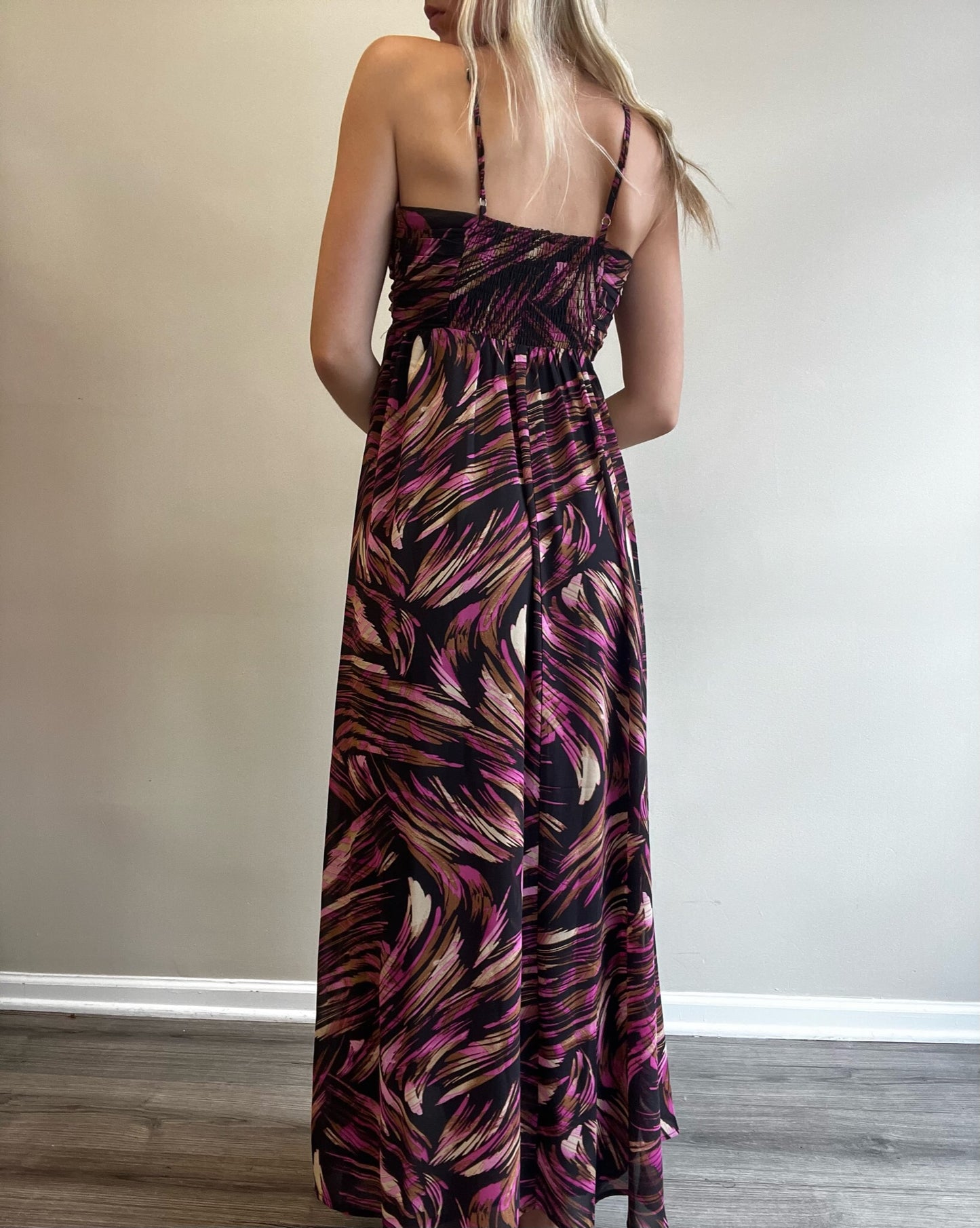 LIGHTS OUT BABYDOLL MAXI DRESS