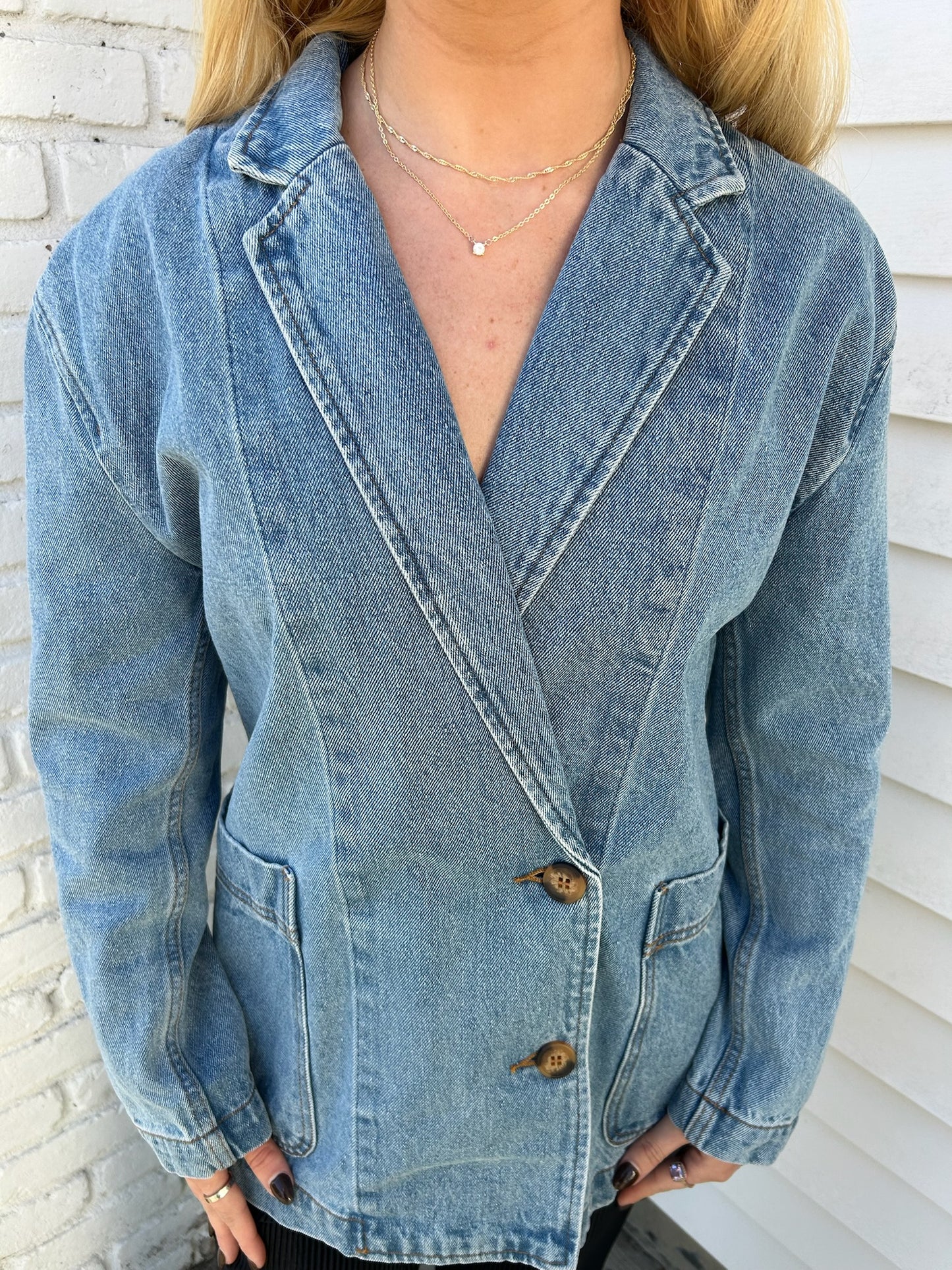 OVERSIZED DENIM BLAZER